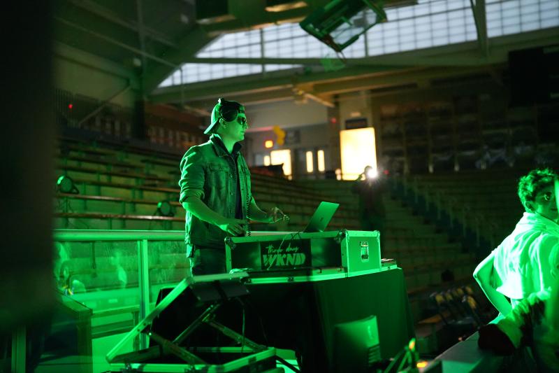 Walker Lasbury DJ'ing at Carmel High School Dance Marathon