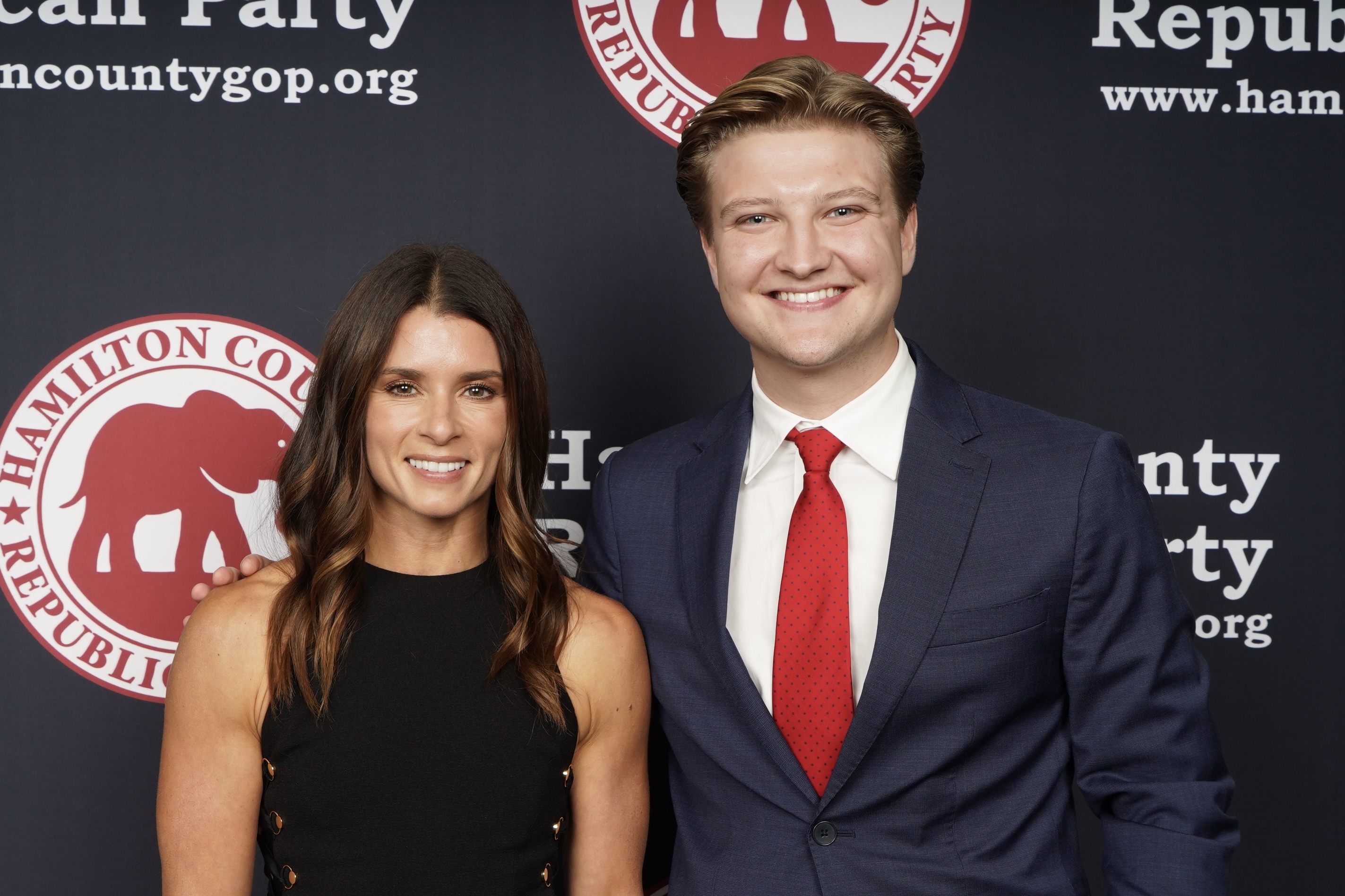 Walker Lasbury with Danica Patrick at the Hamilton County Republican Party Fall Dinner